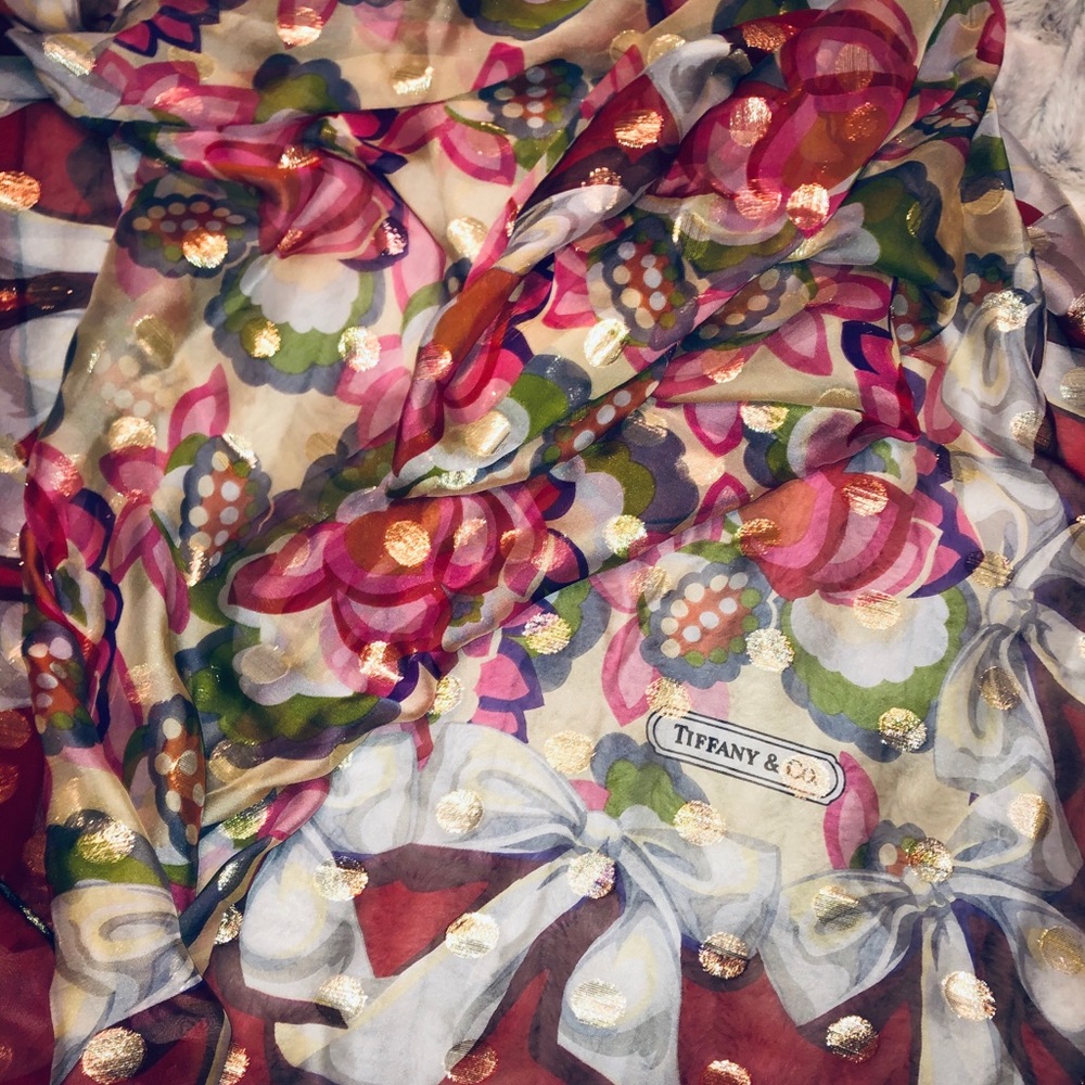 Vintage Tiffany & Co. Floral Wrap/Shawl/Scarf